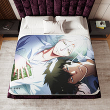 Load image into Gallery viewer, Protagonist and Antagonist Faces Sherpa Blanket