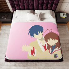 Load image into Gallery viewer, Clannad Tomoya Okazaki, Nagisa Furukawa Sherpa Blanket