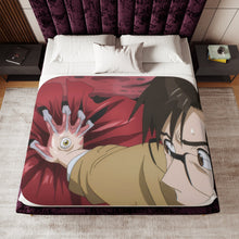 Load image into Gallery viewer, Shinichi stopping a car with Migi Sherpa Blanket