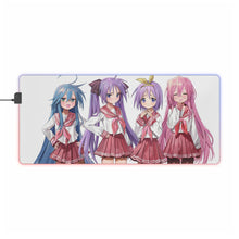 Load image into Gallery viewer, Lucky Star Konata Izumi, Kagami Hiiragi, Tsukasa Hiiragi, Miyuki Takara RGB LED Mouse Pad (Desk Mat)