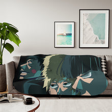 Load image into Gallery viewer, Mob Psycho 100 Arataka Reigen, Shigeo Kageyama, Ritsu Kageyama Sherpa Blanket