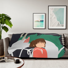 Load image into Gallery viewer, Anime Spirited Away Sherpa Blanket