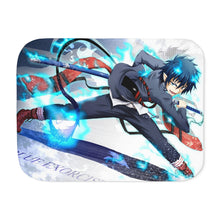 Load image into Gallery viewer, Anime Blue Exorcistr Sherpa Blanket