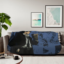 Load image into Gallery viewer, Shinya Kogami Holding a cigarette Sherpa Blanket