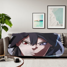 Load image into Gallery viewer, Sasuke (Rinnegan and Sharingan) Sherpa Blanket