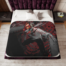 Load image into Gallery viewer, Anime Chainsaw Man Sherpa Blanket