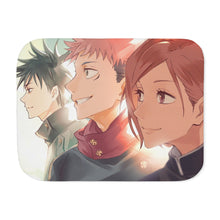 Load image into Gallery viewer, Megumi Fushiguro / Nobara Kugisaki / Yuji Itadori Sherpa Blanket