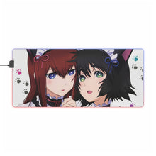 Load image into Gallery viewer, Makise and Mayuri Cosplay RGB LED Mouse Pad (Desk Mat)