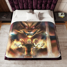 Load image into Gallery viewer, NARUTO & KURAMA Sherpa Blanket