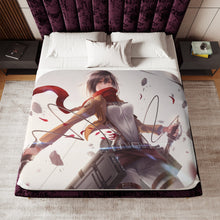 Load image into Gallery viewer, Anime Attack On Titan Sherpa Blanket