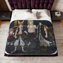 Load image into Gallery viewer, Fairy Tail Natsu Dragneel, Wendy Marvell, Gajeel Redfox Sherpa Blanket