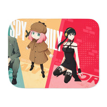 Load image into Gallery viewer, Loid Forger, Anya Forger & Yor Forger Sherpa Blanket