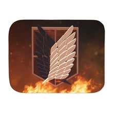 Load image into Gallery viewer, Anime Attack On Titan Sherpa Blanket