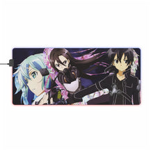 Load image into Gallery viewer, Kirito and Sinon RGB LED Mouse Pad (Desk Mat)