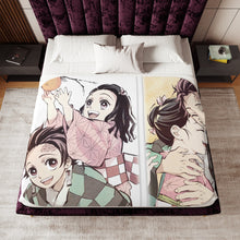 Load image into Gallery viewer, Anime Demon Slayer: Kimetsu no Yaiba Sherpa Blanket