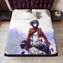 Load image into Gallery viewer, Mikasa Ackerman Sherpa Blanket