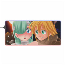 Load image into Gallery viewer, Meliodas and Elizabeth RGB LED Mouse Pad (Desk Mat)
