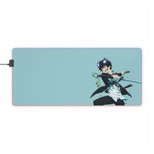 Load image into Gallery viewer, Blue Exorcist RGB LED Mouse Pad (Desk Mat)