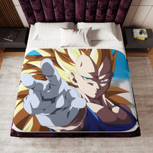 Load image into Gallery viewer, SS3 Vegeta Sherpa Blanket
