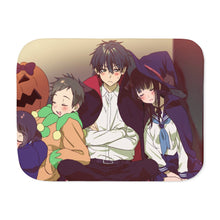 Load image into Gallery viewer, Hyouka Eru Chitanda, Satoshi Fukube, Mayaka Ibara Sherpa Blanket