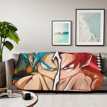 Load image into Gallery viewer, Vegeto + Gogeta Sherpa Blanket