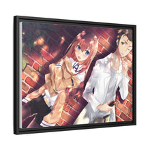 Load image into Gallery viewer, Makise Kurisu & Rintarou Okabe Canvas Framed Art Print