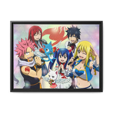 Load image into Gallery viewer, Fairy Tail Natsu Dragneel, Erza Scarlet, Gray Fullbuster, Lucy Heartfilia, Happy Canvas Framed Art Print