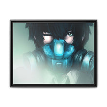 Load image into Gallery viewer, Shinya Kogami wearing Gas Mask Canvas Framed Art Print