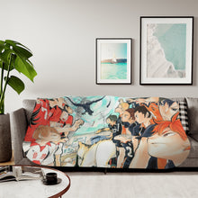 Load image into Gallery viewer, Karasuno VS Nekoma Sherpa Blanket