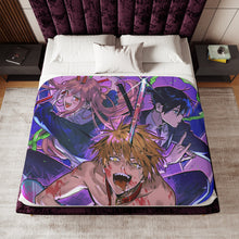 Load image into Gallery viewer, Anime Chainsaw Man Sherpa Blanket