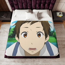 Load image into Gallery viewer, Satoshi Fukube Face Sherpa Blanket