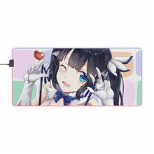 Load image into Gallery viewer, Is It Wrong to Try to Pick Up Girls in a Dungeon? Hestia RGB LED Mouse Pad (Desk Mat)