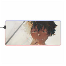 Load image into Gallery viewer, Izuku Midoriya crying RGB LED Mouse Pad (Desk Mat)