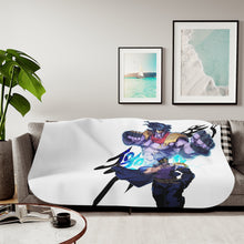 Load image into Gallery viewer, Jotaro Kujo and Star Platinum Sherpa Blanket
