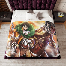 Load image into Gallery viewer, Levi and Eren (Titan) Sherpa Blanket
