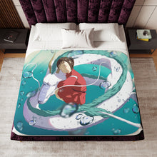 Load image into Gallery viewer, Anime Spirited Away Sherpa Blanket