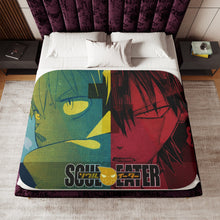 Load image into Gallery viewer, Black and Death Sherpa Blanket