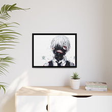 Load image into Gallery viewer, Ken Kaneki Mask Red Eyes White Hair and Short Hair Canvas Framed Art Print