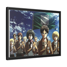 Load image into Gallery viewer, Eren yeager With Team Canvas Framed Art Print