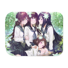Load image into Gallery viewer, Hyouka Eru Chitanda, Mayaka Ibara, Fuyumi Irisu, Kaho Juumonji Sherpa Blanket
