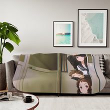 Load image into Gallery viewer, Hyouka Eru Chitanda, Satoshi Fukube, Mayaka Ibara Sherpa Blanket