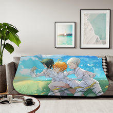 Load image into Gallery viewer, The Promised Neverland Ray, Norman, Emma Sherpa Blanket