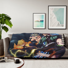 Load image into Gallery viewer, Anime Demon Slayer: Kimetsu no Yaiba Sherpa Blanket