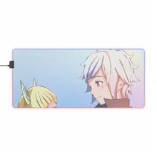 Load image into Gallery viewer, Is It Wrong To Try To Pick Up Girls In A Dungeon? RGB LED Mouse Pad (Desk Mat)