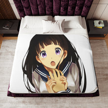 Load image into Gallery viewer, Eru Chitanda Face Sherpa Blanket