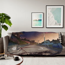 Load image into Gallery viewer, Crazy Noisy Bizarre Town Sherpa Blanket