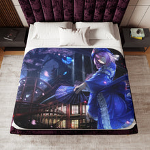 Load image into Gallery viewer, Sakura Cherry Blossoms Sherpa Blanket