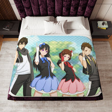 Load image into Gallery viewer, Hyouka Eru Chitanda, Satoshi Fukube, Mayaka Ibara Sherpa Blanket