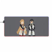 Load image into Gallery viewer, Sword Art Online Kazuto Kirigaya, Asuna Yuuki RGB LED Mouse Pad (Desk Mat)