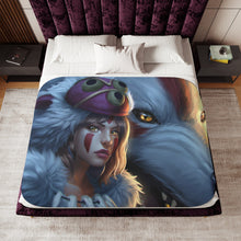 Load image into Gallery viewer, Princess Mononoke Sherpa Blanket